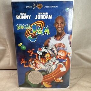 RARE 1996 Space Jam Bugs Bunny Michael‎ Jordan VHS Tape With Collector Token